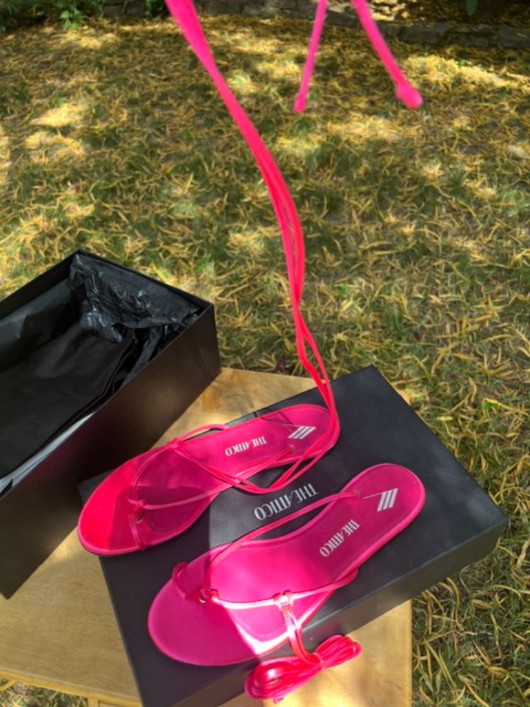 Nwt The Attico Kika Pink Sandals Sz 38